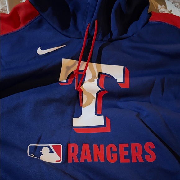 Nike Other - Nike Blue Rangers Hoodie with Red Accents